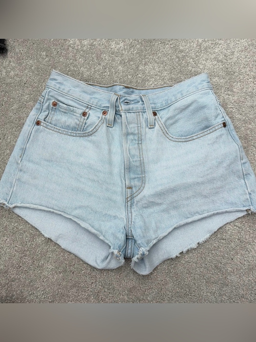 Levis 501 high waisted shorts